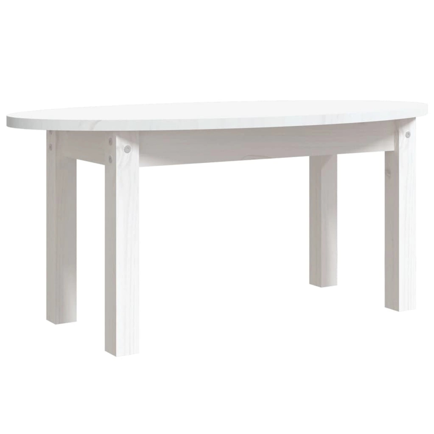 vidaXL Couchtisch Weiß 80x40x35 cm Massivholz Kiefer 822348 günstig online kaufen