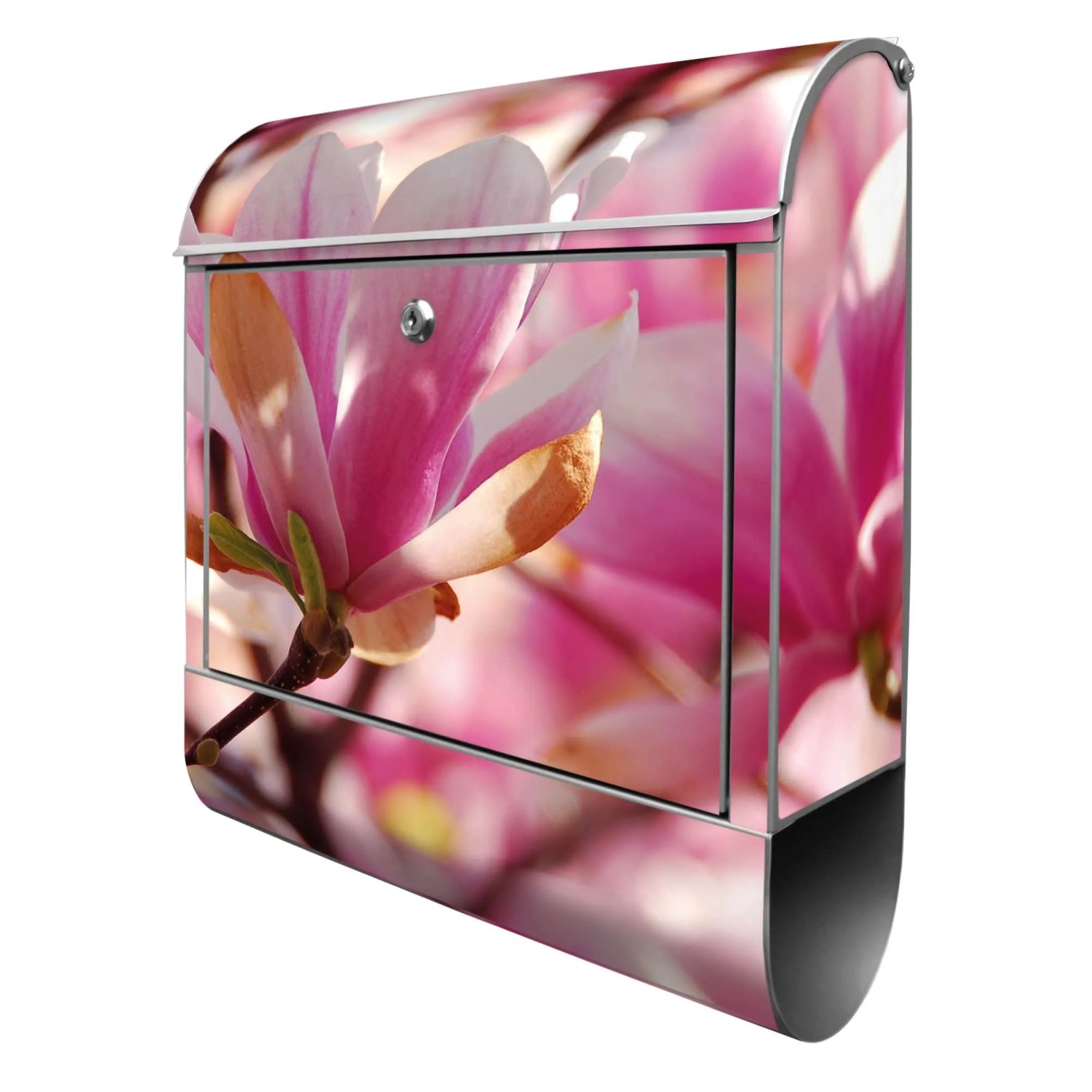 Banjado Design Briefkasten Silber Pulverbeschichtet 39x47x14cm 2 Schlüssel günstig online kaufen