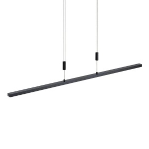 Lindby LED Arneja 9627622 Dimmbar Modern in Schwarz aus Aluminium 1-flammig Wohnzimmerleuchte