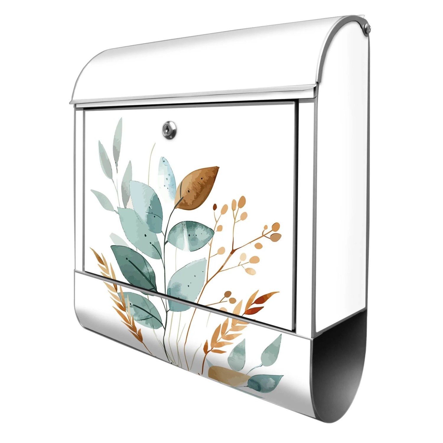 Banjado Design Briefkasten Silber Pulverbeschichtet 39x47x14cm 2 Schlüssel günstig online kaufen