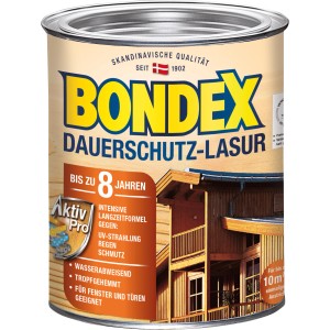 Dose Bondex Dauerschutz-Lasur Grau, Holzlasur für bis zu 8 Jahre Wetterschutz.