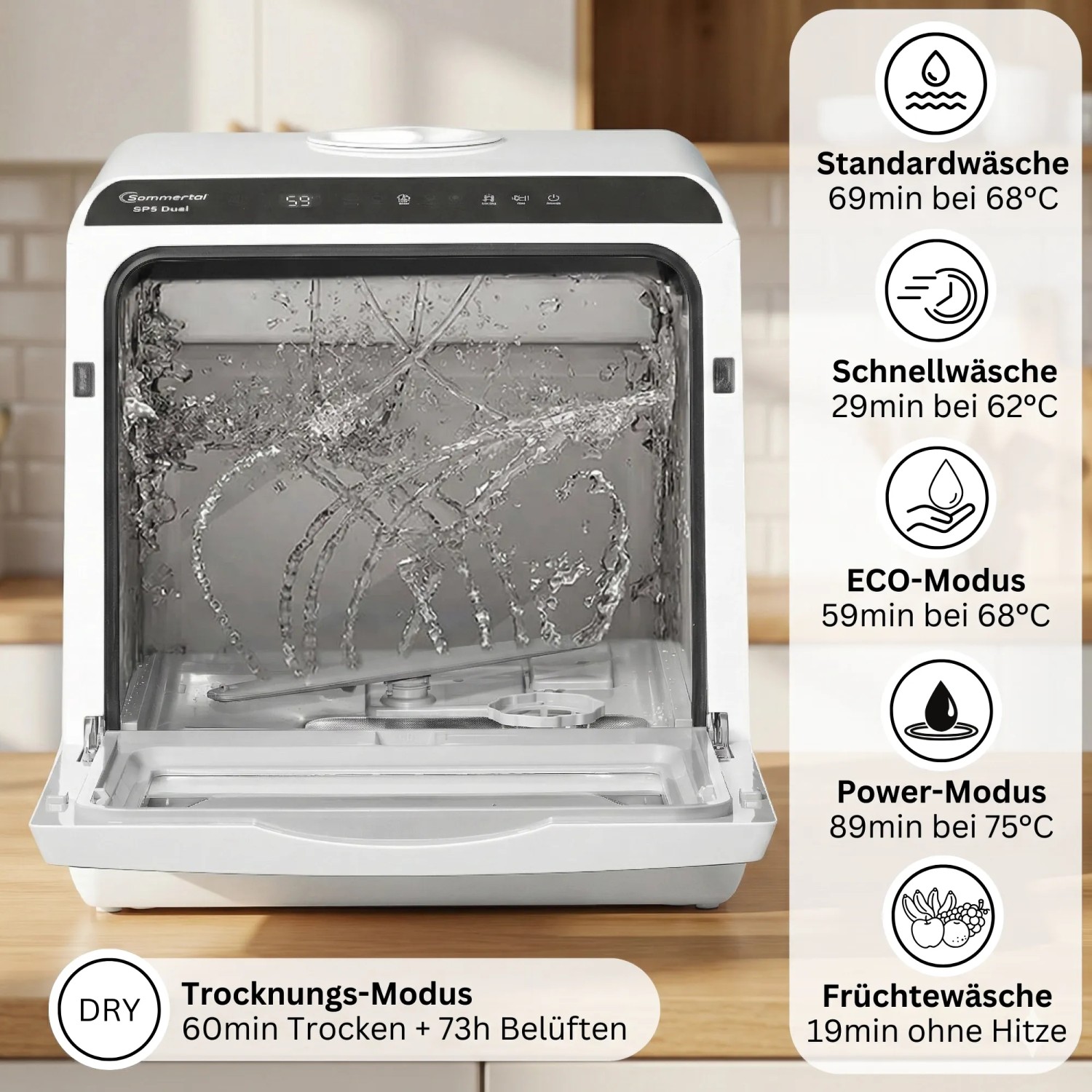 Sommertal Autark Tischspülmaschine SP5 Dual_4