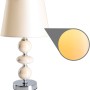 Beige Keramik Tischleuchte Araga, 36 cm hoch, für stimmungsvolle Beleuchtung.