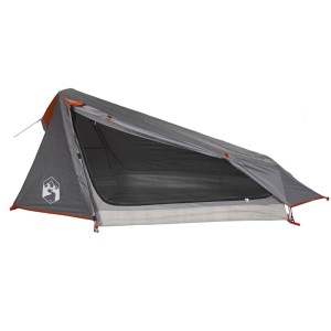vidaXL Tunnelzelt 1 Person Grau und Orange Wasserdicht 94610