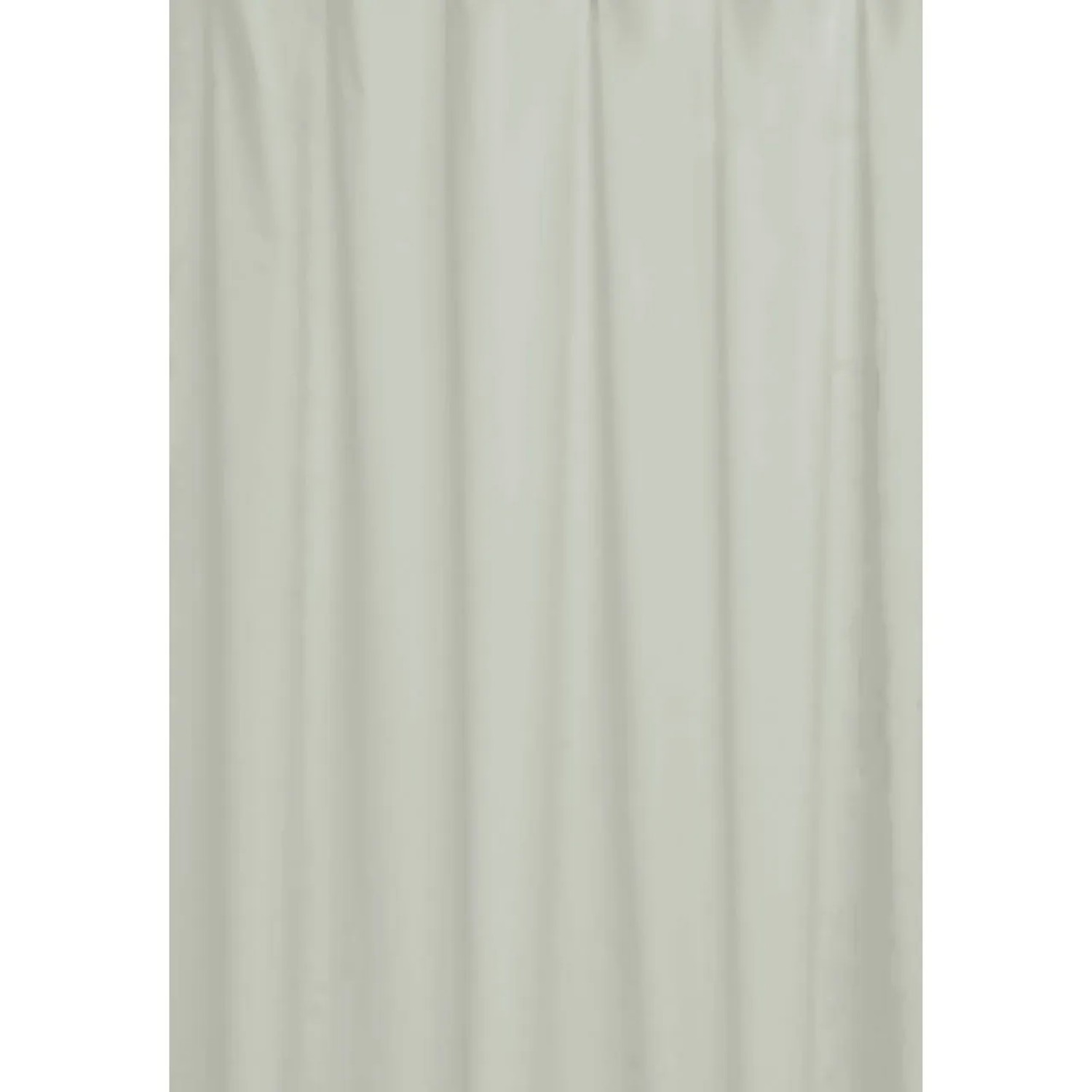 Beiger Euroshowers Duschvorhang aus Polyester mit 12 Ringen und Metallösen.
