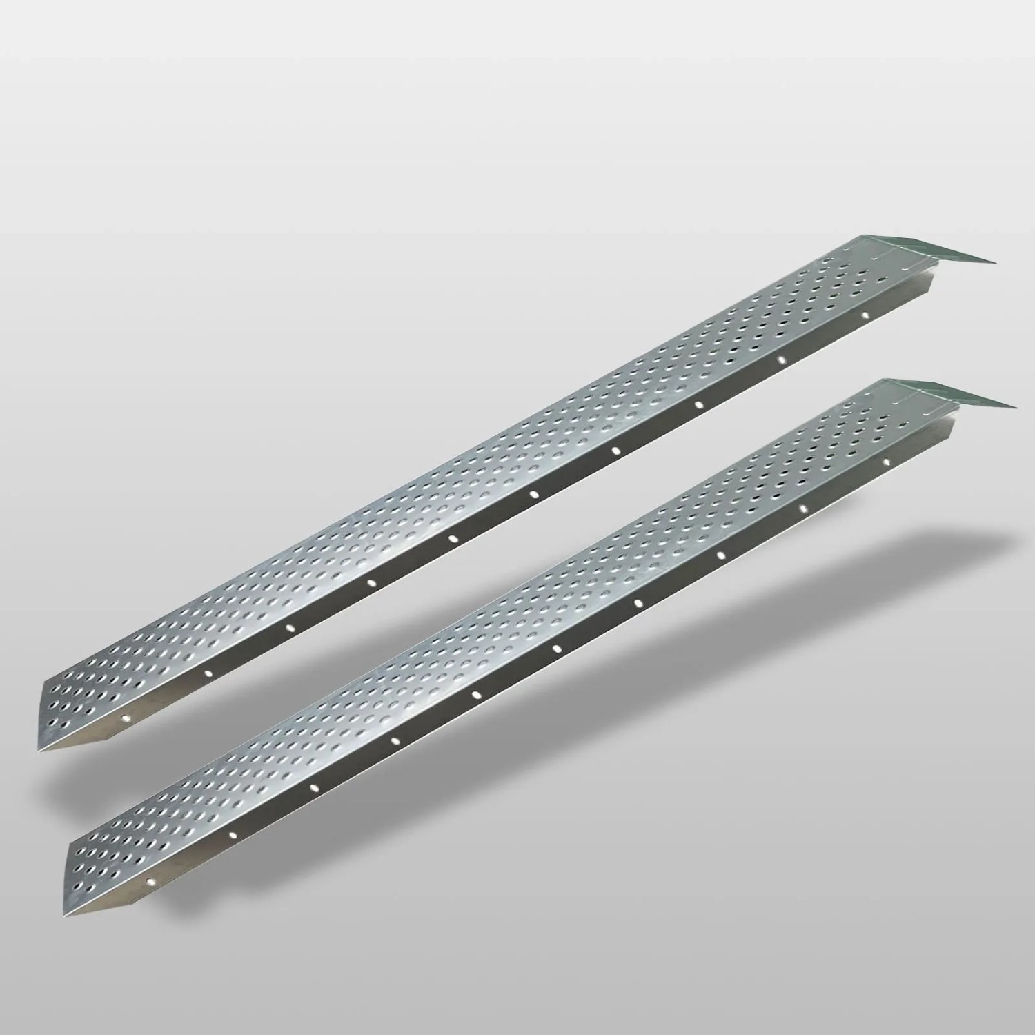 TRUTZHOLM 2x Auffahrrampe 180 cm Tragkraft 400 kg Stahl Profiliert Grau