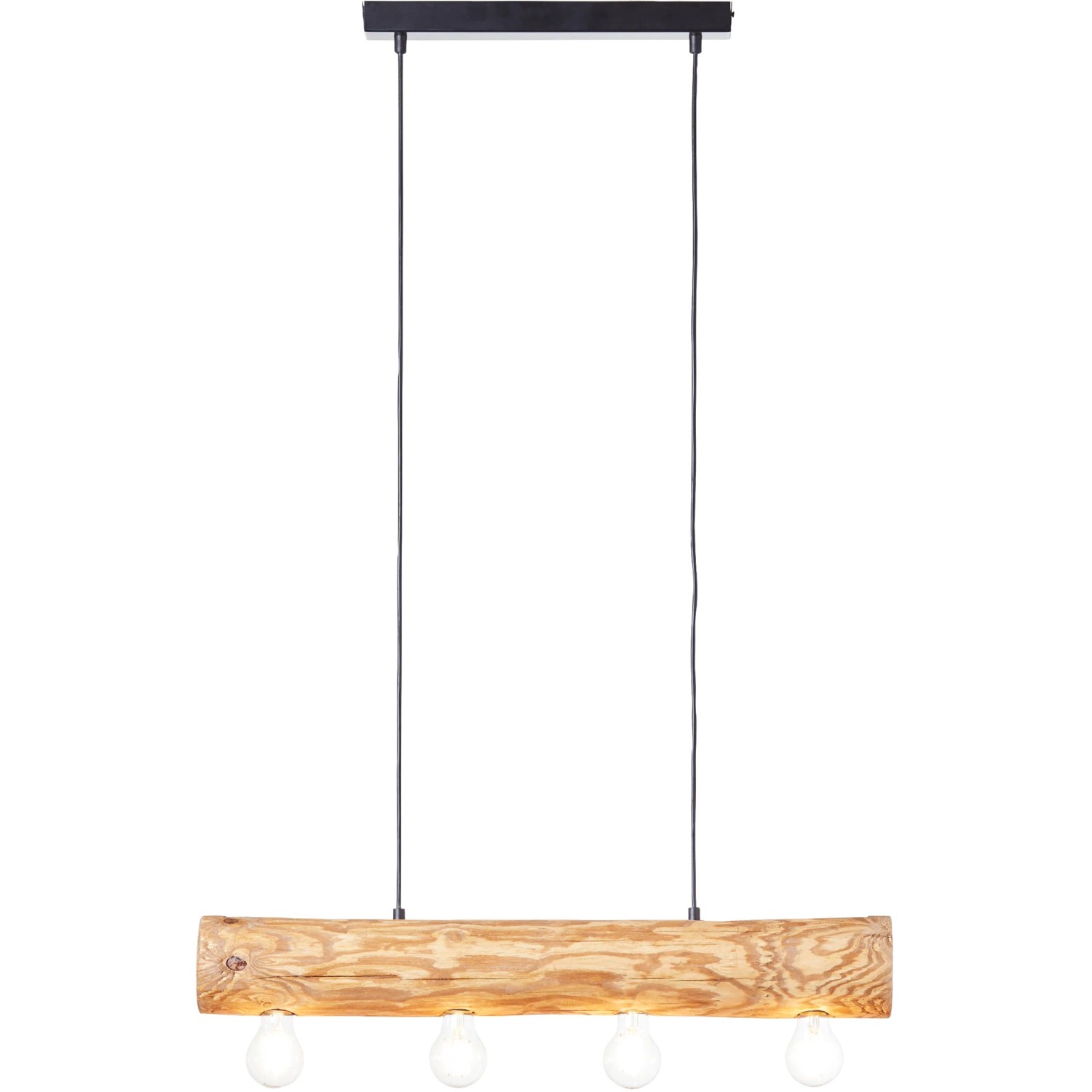 Brilliant Pendelleuchte Trabo, 4-flammig, Kiefer gebeizt. Holz-Hängelampe für den Innenbereich.