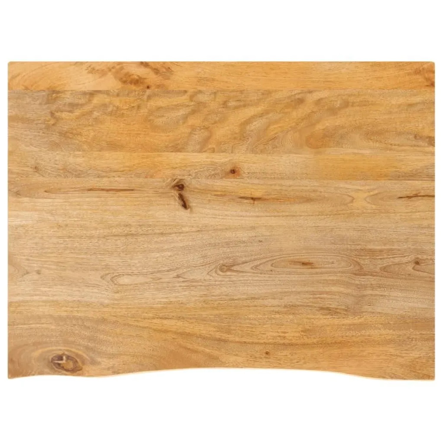 vidaXL Tischplatte mit Baumkante 80x60x3,8 cm Massivholz Mango 370500