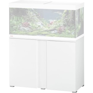 Weißer Eheim Aquarium-Unterschrank VivalineLED 180 FSC® mit Aquarium.