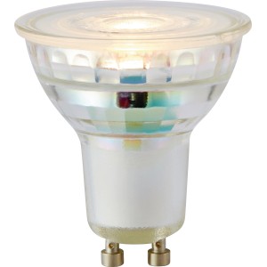 GU10 LED Leuchtmittel, 4 W, neutralweißes Licht für Wohn- und Essbereich.