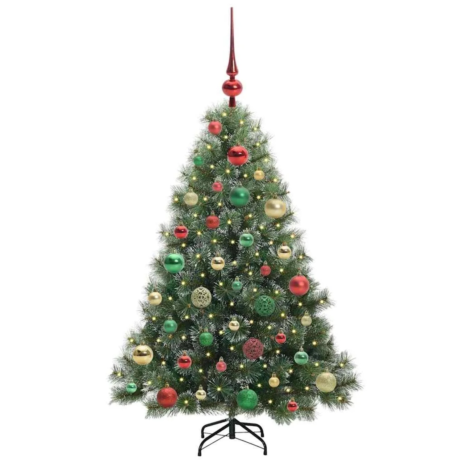 vidaXL Künstlicher Weihnachtsbaum mit 150 LEDs Grün 120 cm PE und PVC 3397830