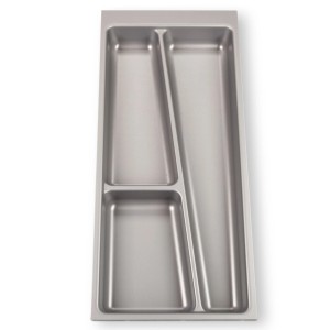 SOTECH ORGA-BOX II Besteckeinsatz 300 mm Höhe 45 mm Silbergrau Für Nobilia Schubladen