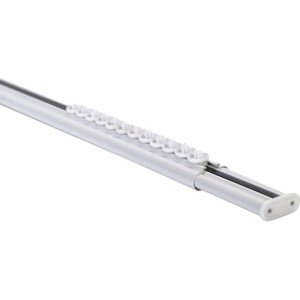 Weiße Spirella Elements Duschvorhangstange Scala, verstellbar von 125 bis 210 cm.