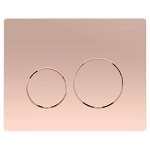 Siamp Sphere WC-Drückerplatte in Rosegold mit 2 Tasten für Ingenio WC-Elemente.