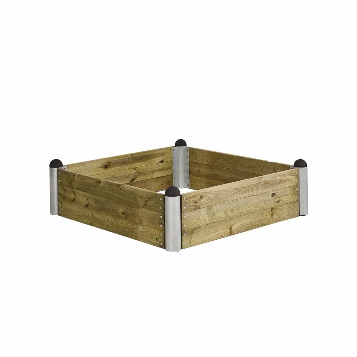 PLUS Quadratisches Holz-Hochbeet 140x140 cm Vielseitig und Kompakt