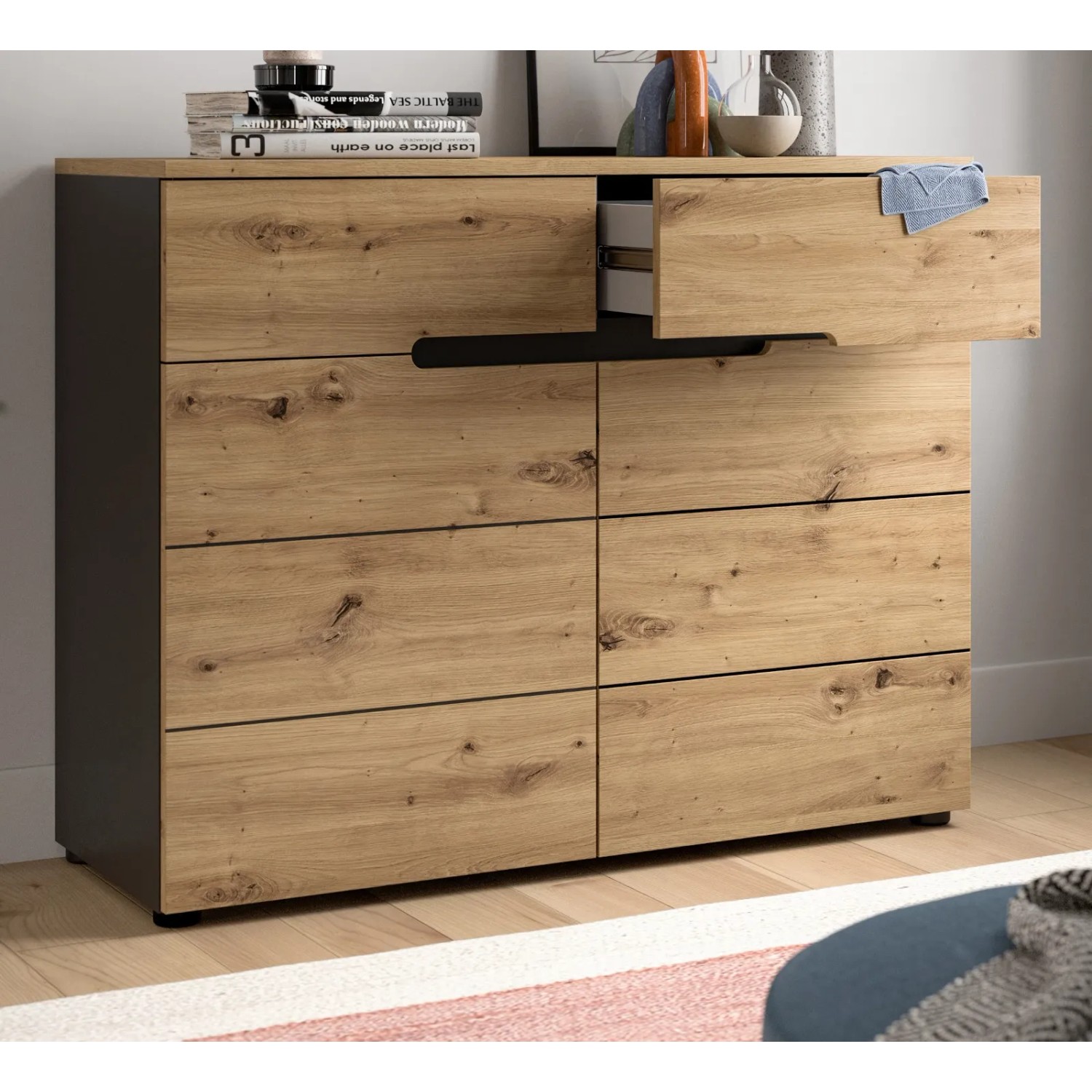 Inn.Furn Kommode Eiche Grau 100 cm mit Soft-Close Cooper_3