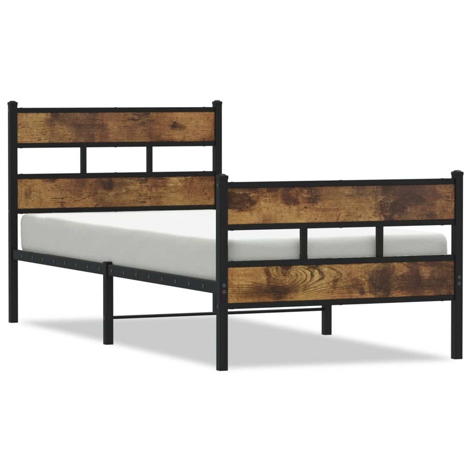 vidaXL Metallbett ohne Matratze Räuchereiche 80x200 cm 4017062 günstig online kaufen