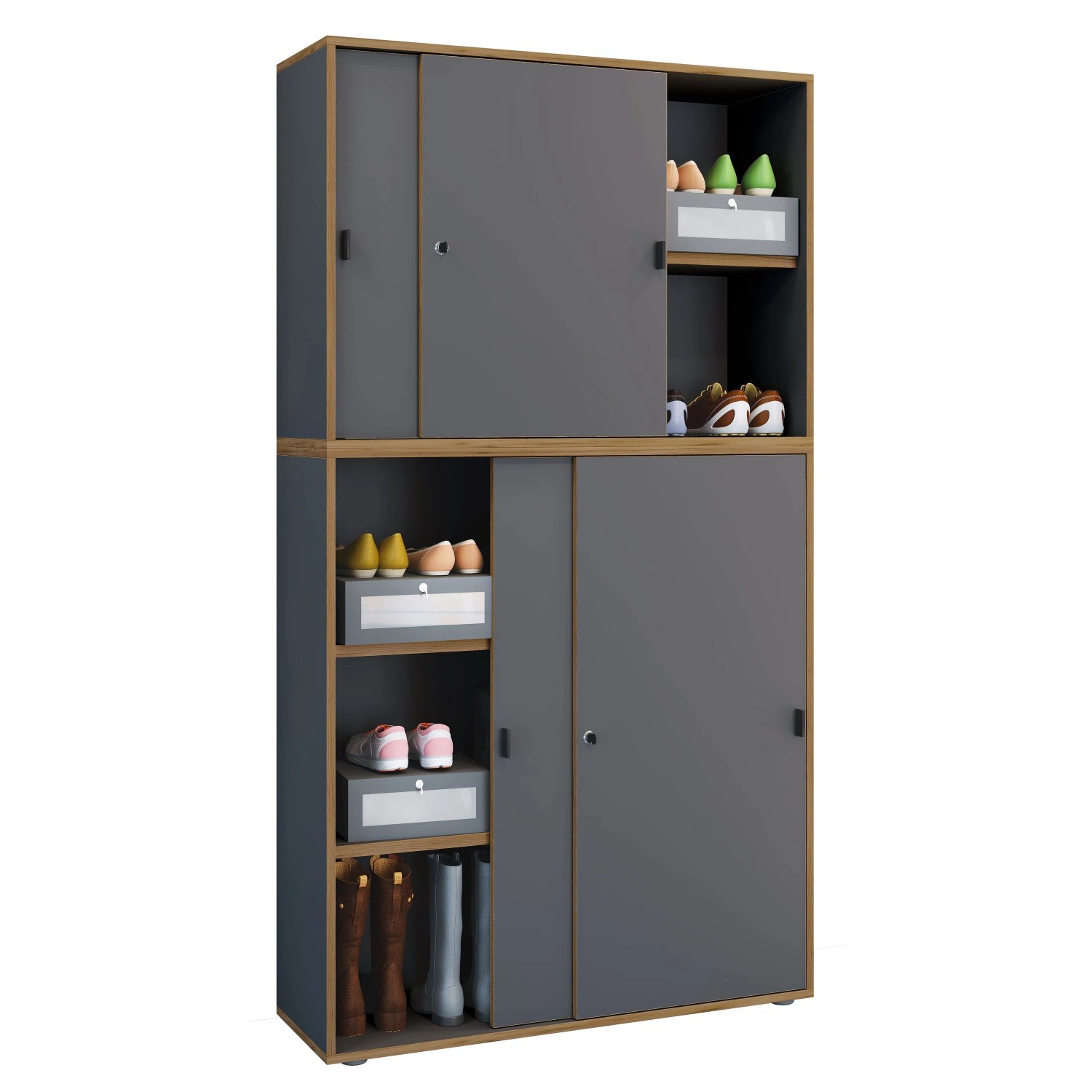 VCM Büroschrank Salia Anthrazit
