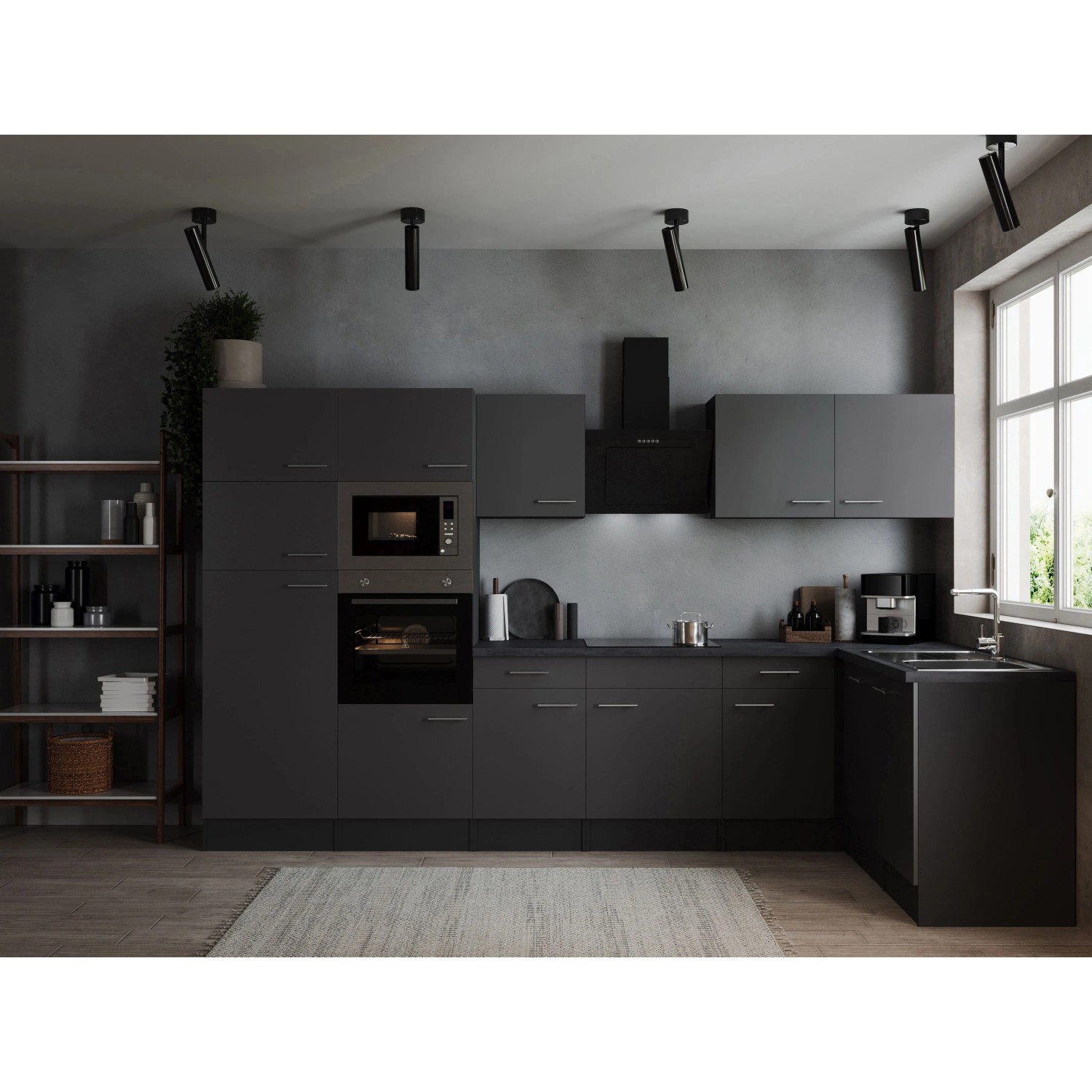 Thumbnail - Respekta Winkelküche Oliver 340 cm Grau