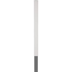 Weißer Kunststoffpfosten Lightline zum Einbetonieren, 9x9x240 cm, für Zaunbau & Sichtschutz.