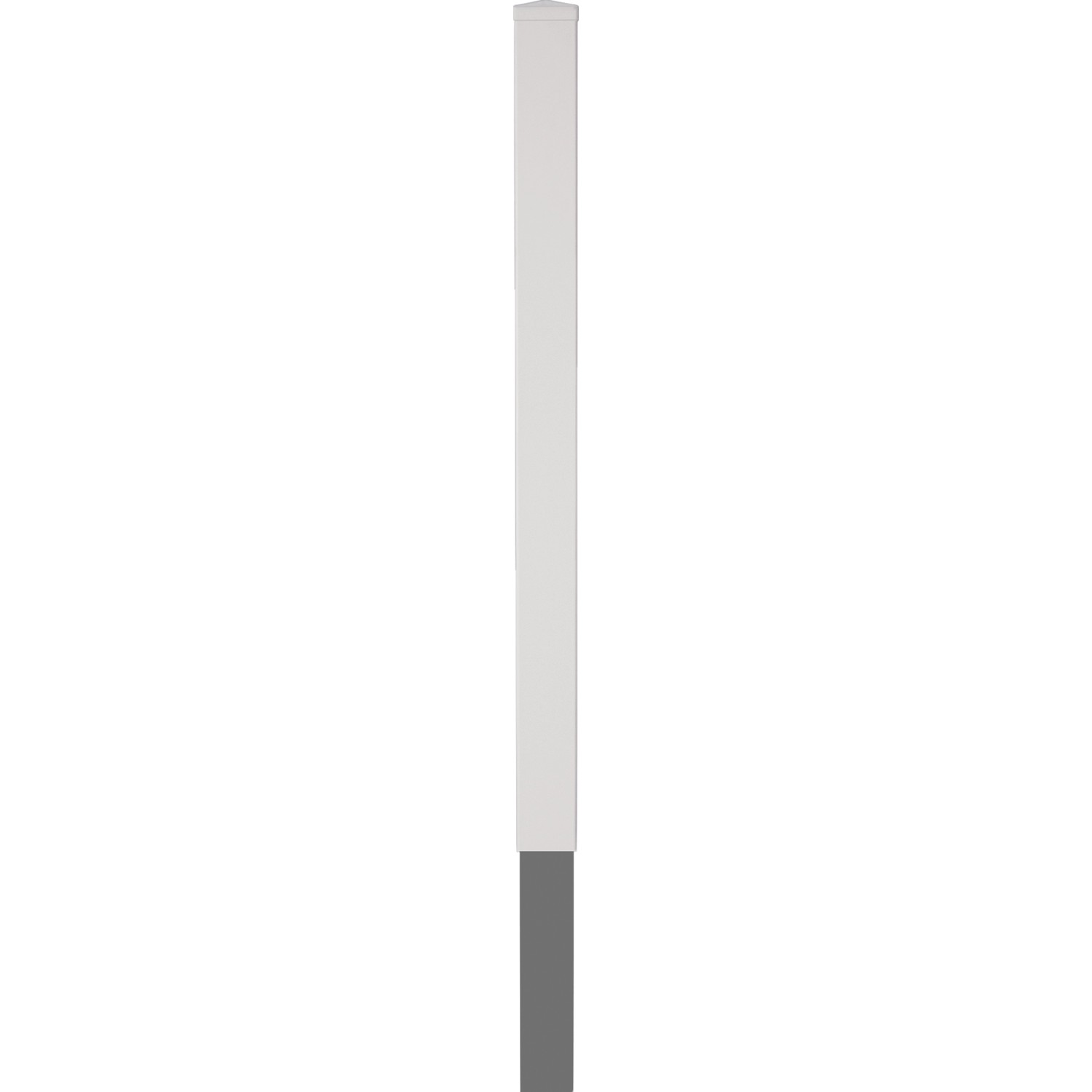 T & J Kunststoffpfosten Lightline Weiß  zum Einbetonieren 9 x 9 x 240 cm