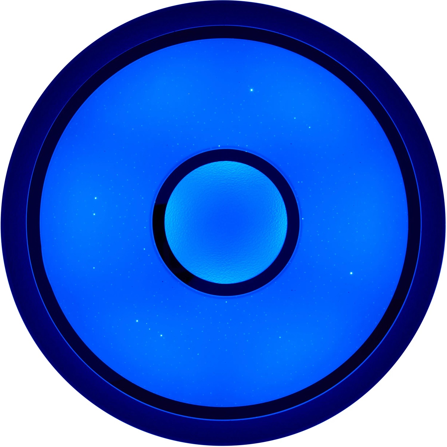 Blaue LED-Deckenleuchte Ronny, 56 cm, mit Sternenhimmel-Effekt für stimmungsvolle Beleuchtung.