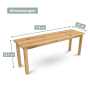 Holz4home Gartenbank aus Tannenholz, naturbelassene Holzbank mit Maßangaben.