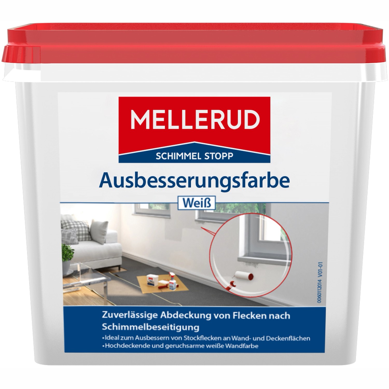 Mellerud Schimmel Stopp Ausbesserungsfarbe Weiss 750 ml