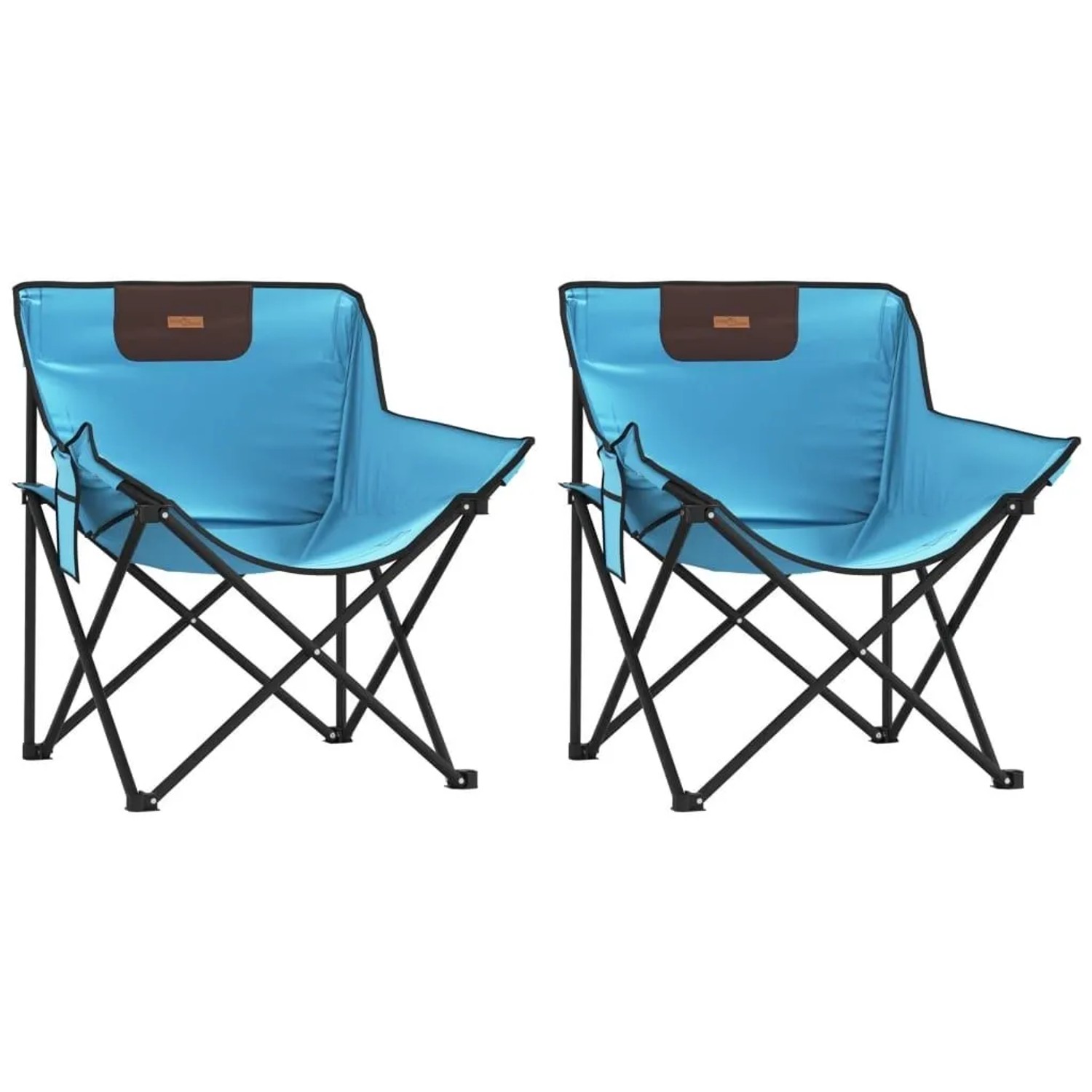 vidaXL Campingstühle 2 Stk mit Tasche Klappbar Hellblau 366553