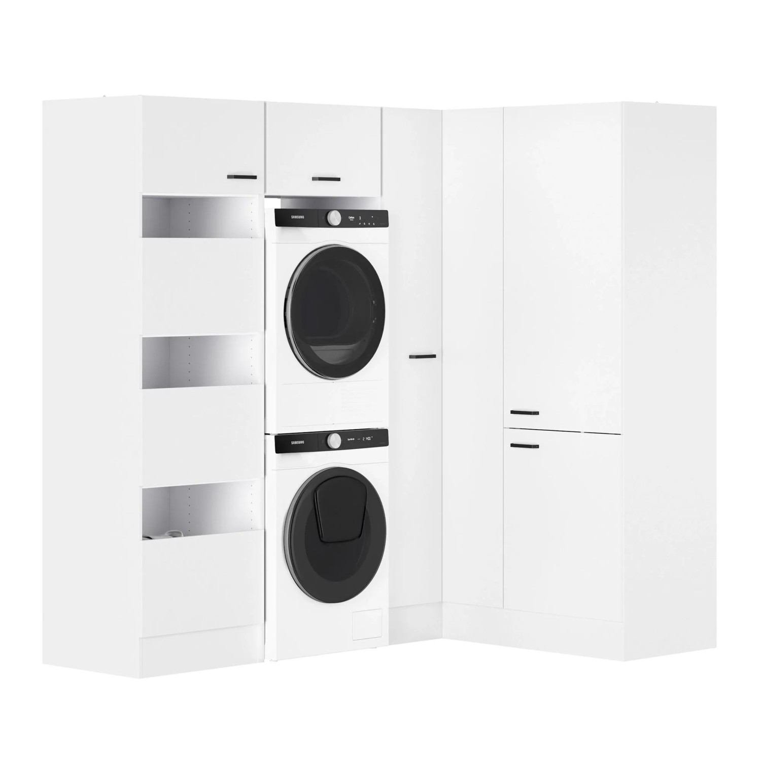 OPTIFIT Waschsäulen-Set Bonn214 213,2x150 x 210 x 57,1 cm Weiß