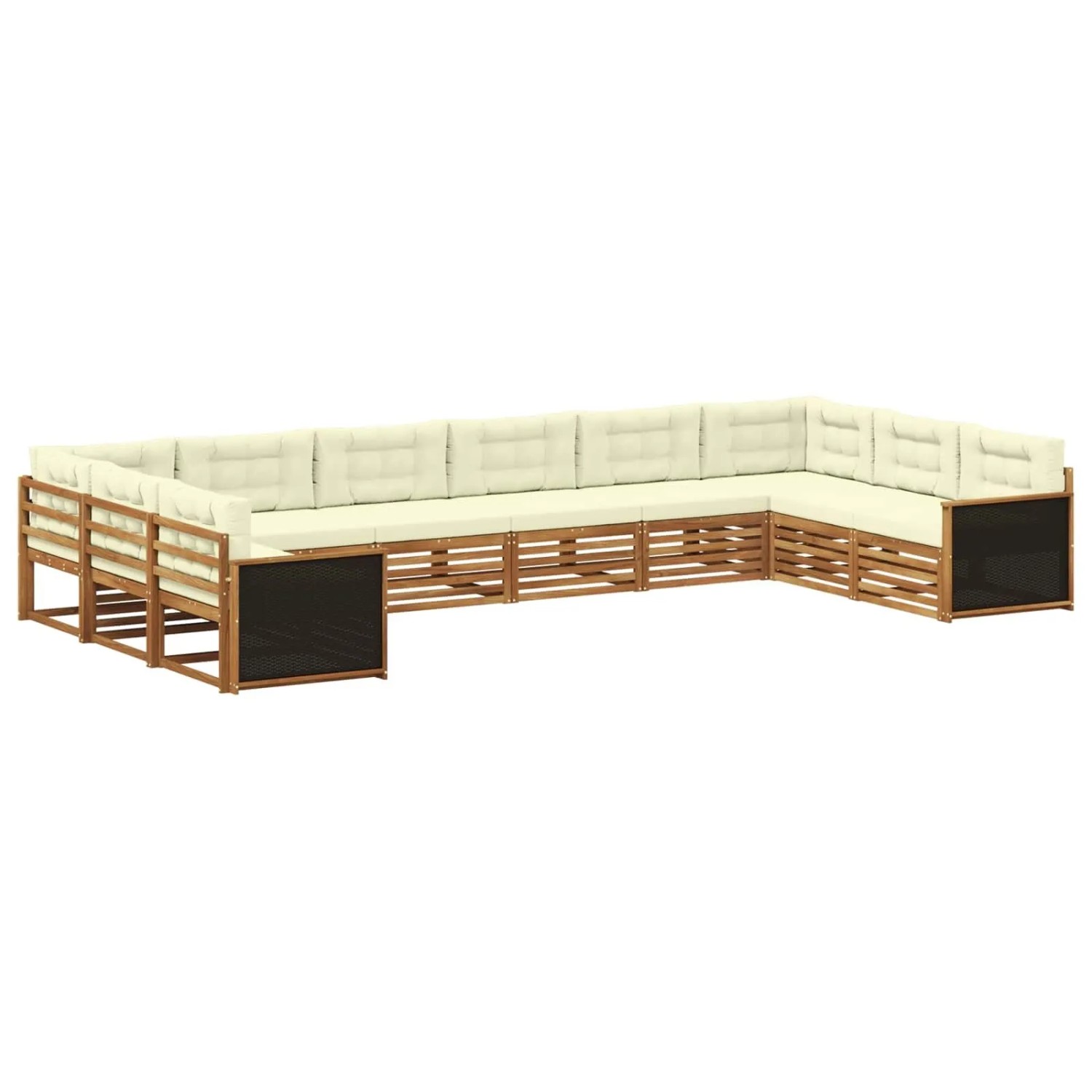 vidaXL Sofagarnituren mit Kissen 10 Stk Massivholz Akazie 3383883