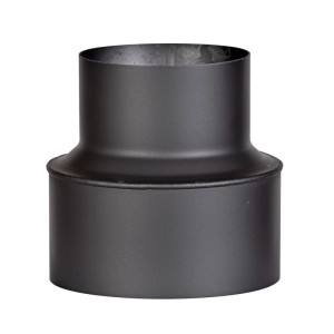 Firefix Rauchrohr-Reduzierung, 180 auf 150 mm, schwarz, für Kaminöfen und Feuerstellen.