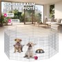 Tectake Freilaufgehege Fluffy mit zwei Welpen im Wohnzimmer.