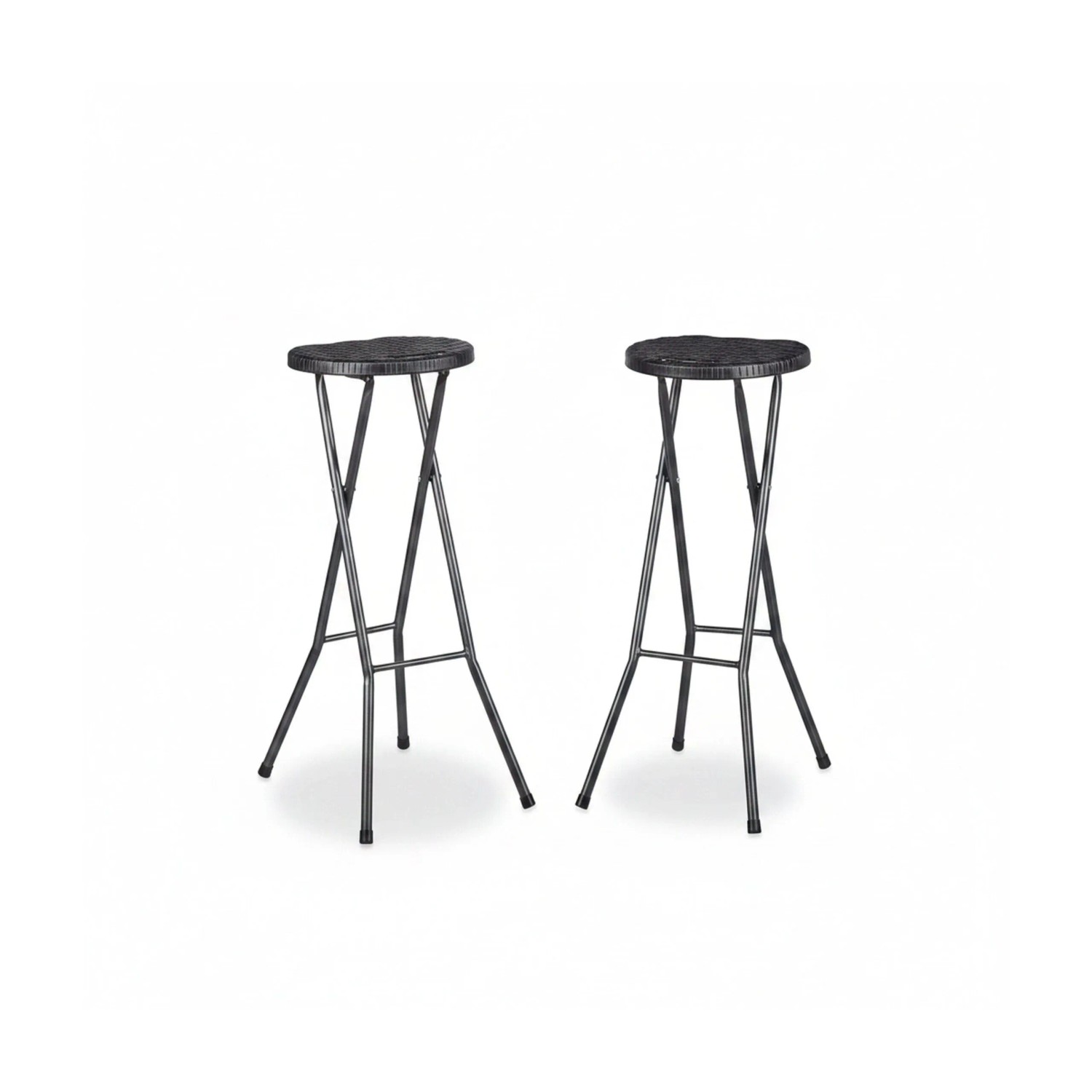 Relaxdays Barhocker Kunststoff Stahl Schwarz Klappbar 80 cm x 32,5 cm x 29 cm 2,4 kg