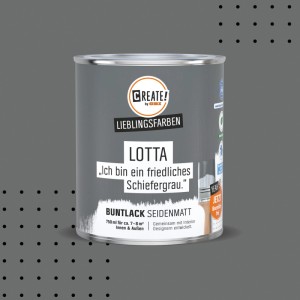 CREATE! by OBI Buntlack Lieblingsfarbe Lotta Schiefergrau Seidenmatt 0,75 l
