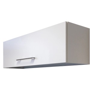 Flex-Well Hängeschrank Joelina, 100 cm, weiß, mit Klappe und silberfarbenem Griff.