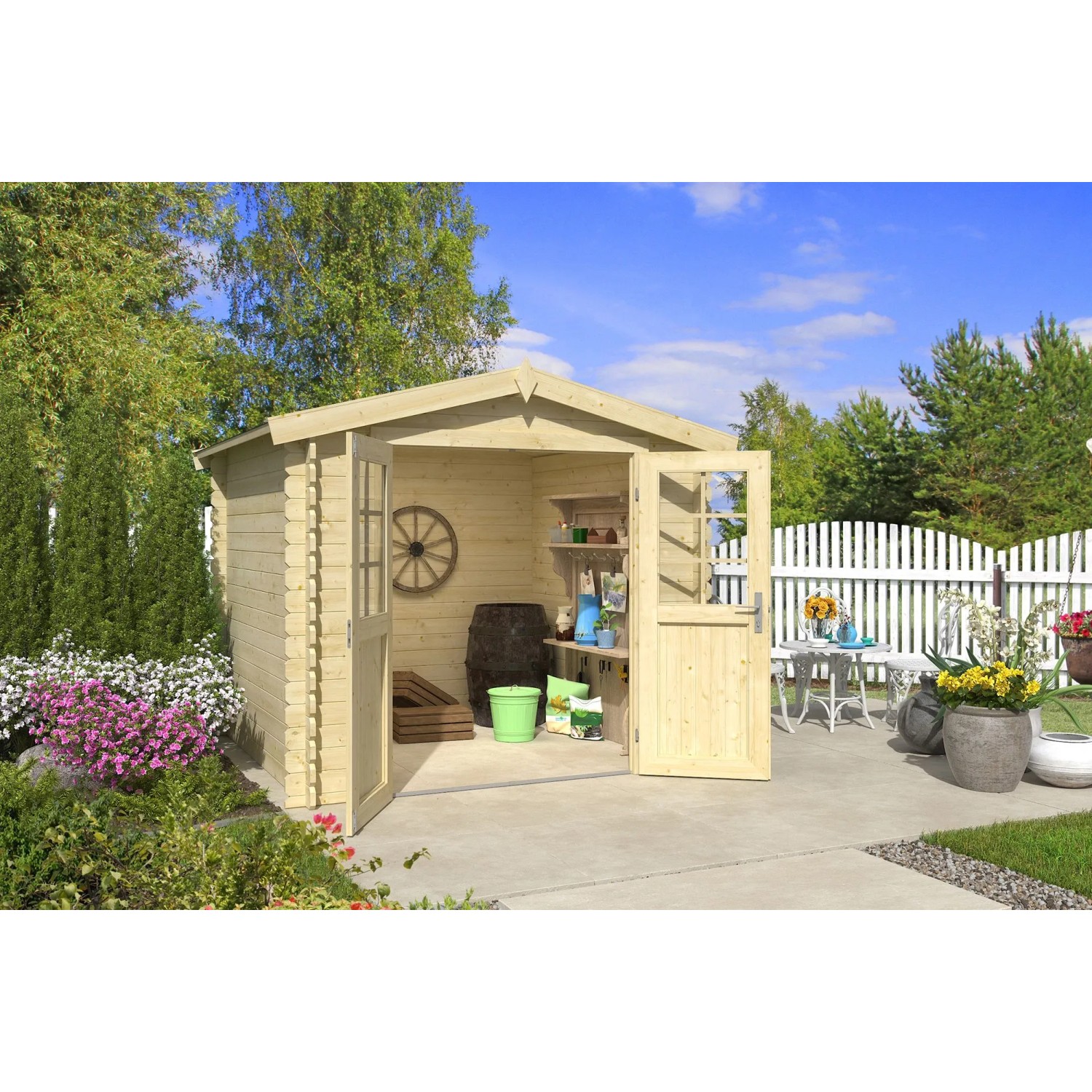 Lasita Gartenhaus Ingo 230 Natur/Unbehandelt 230 cm x 230 cm