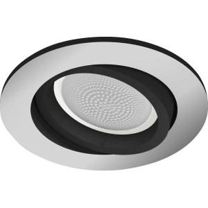 Runder Philips Hue LED-Einbauspot Milliskin White Ambiance aus Aluminium, 250 lm.