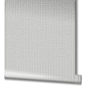 Marburg Vliestapete Vintage Deluxe mit Flechtmuster in Grau-Silber.