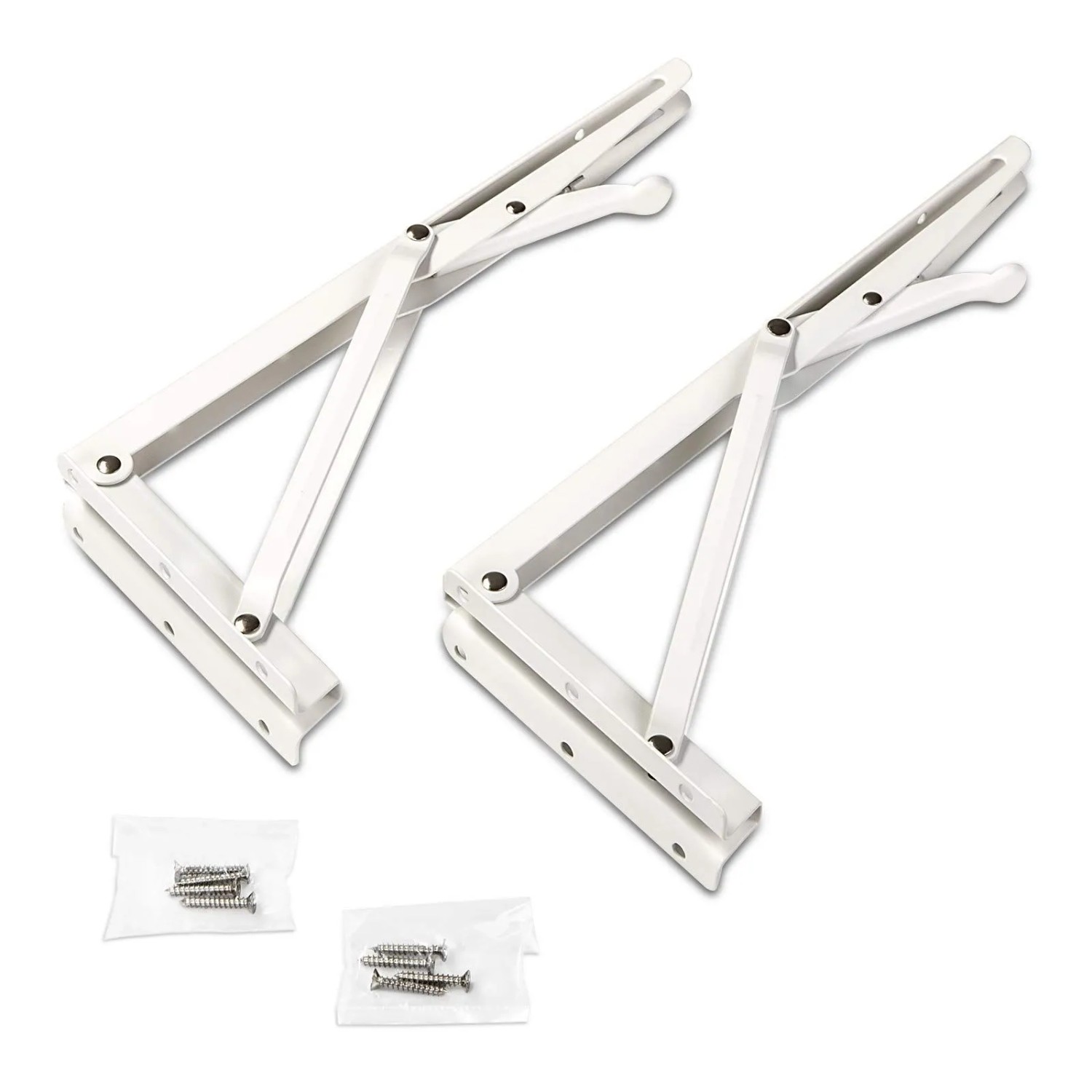SOTECH 1 Paar Klappkonsolen Länge 315 x 146 mm Weiß Tragkraft 55 kg
