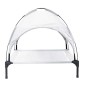 vidaXL Hundebett Silber Grau 104 x 86 x 84,5 cm Stahl 42008196_5