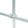 Kreuzstück, 90°, silber verzinkt, für Stahlrohre (Ø 2,7 cm) zum Möbelbau.
