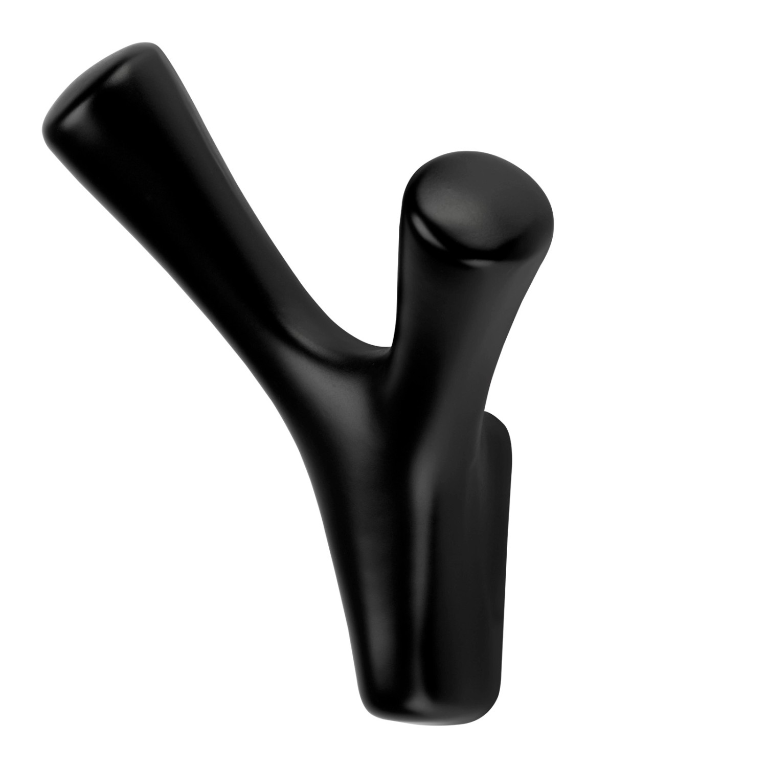 SOTECH Garderobenhaken BICORNO Höhe 82 mm x Breite 71 mm Schwarz Matt Aus Zinkdruckguss