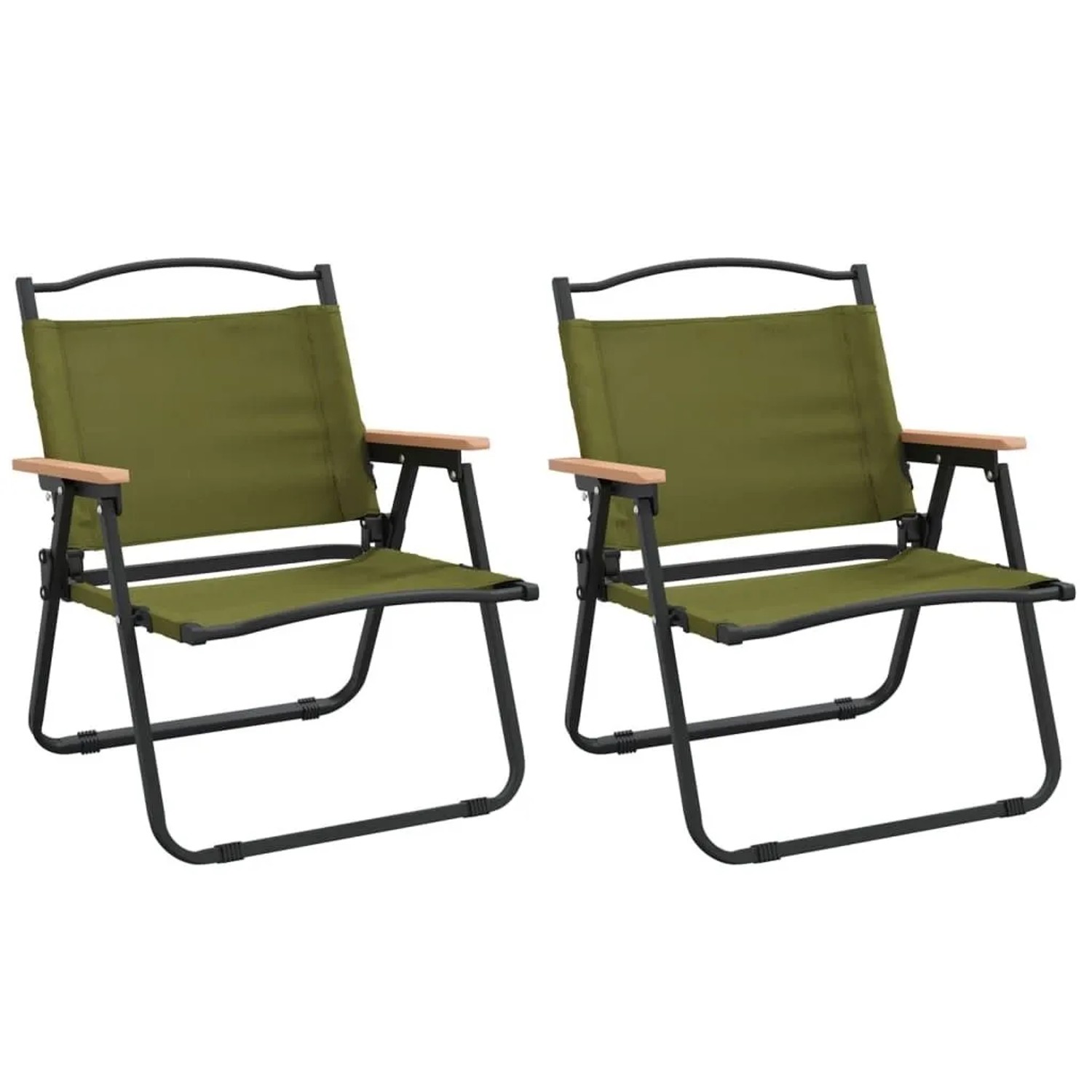 vidaXL Campingstühle 2 Stk Grün 54x43x59 cm Oxford-Gewebe 319483