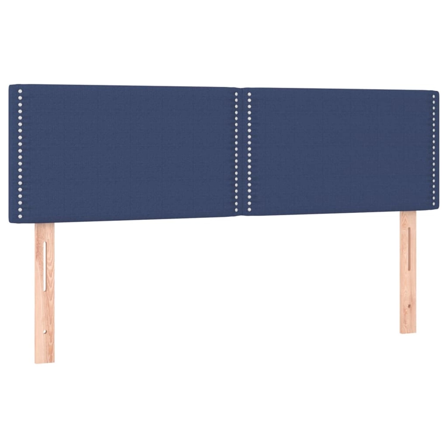 vidaXL LED Kopfteil Blau 144x5x78/88 cm Stoff 3121476