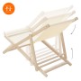 ECD Germany Liegestuhl 2Er Set Klappbar Beige aus Holz_6