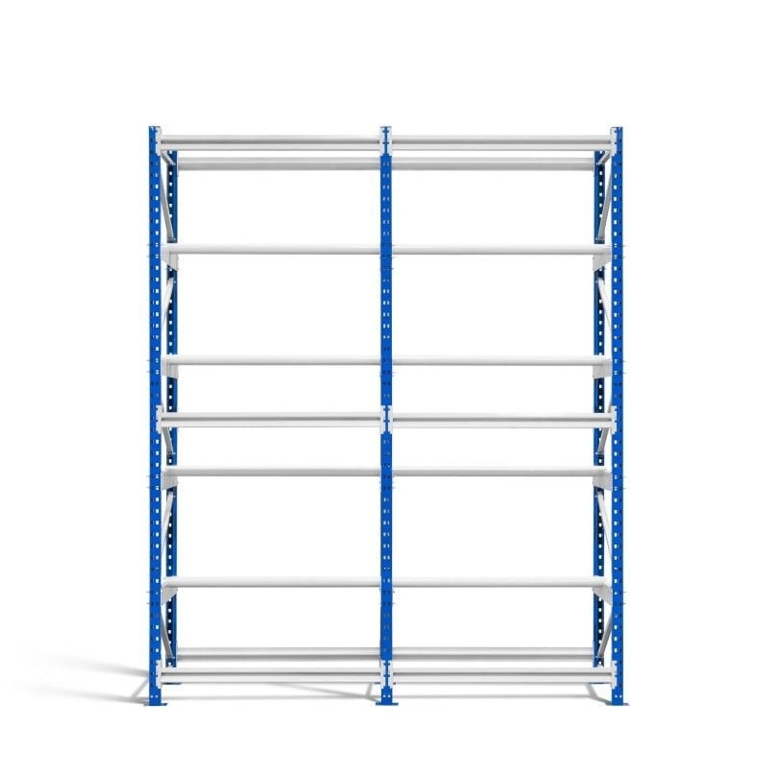 PROREGAL Spulenregal Maximus, 4 Ebenen, lichtblau-lichtgrau, für Rollenware.