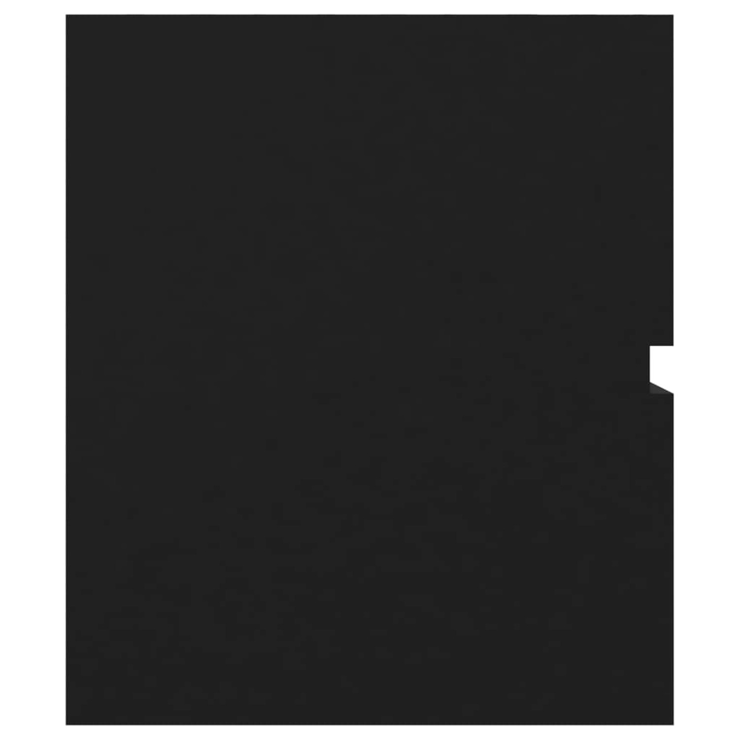 vidaXL Badmöbel-Set Schwarz: Waschbeckenunterschrank, Becken und Spiegel