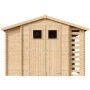 Timbela Holz-Gartenhaus M389+M389G mit Brennholzregal, 5,47 m², unbehandeltes Holz.