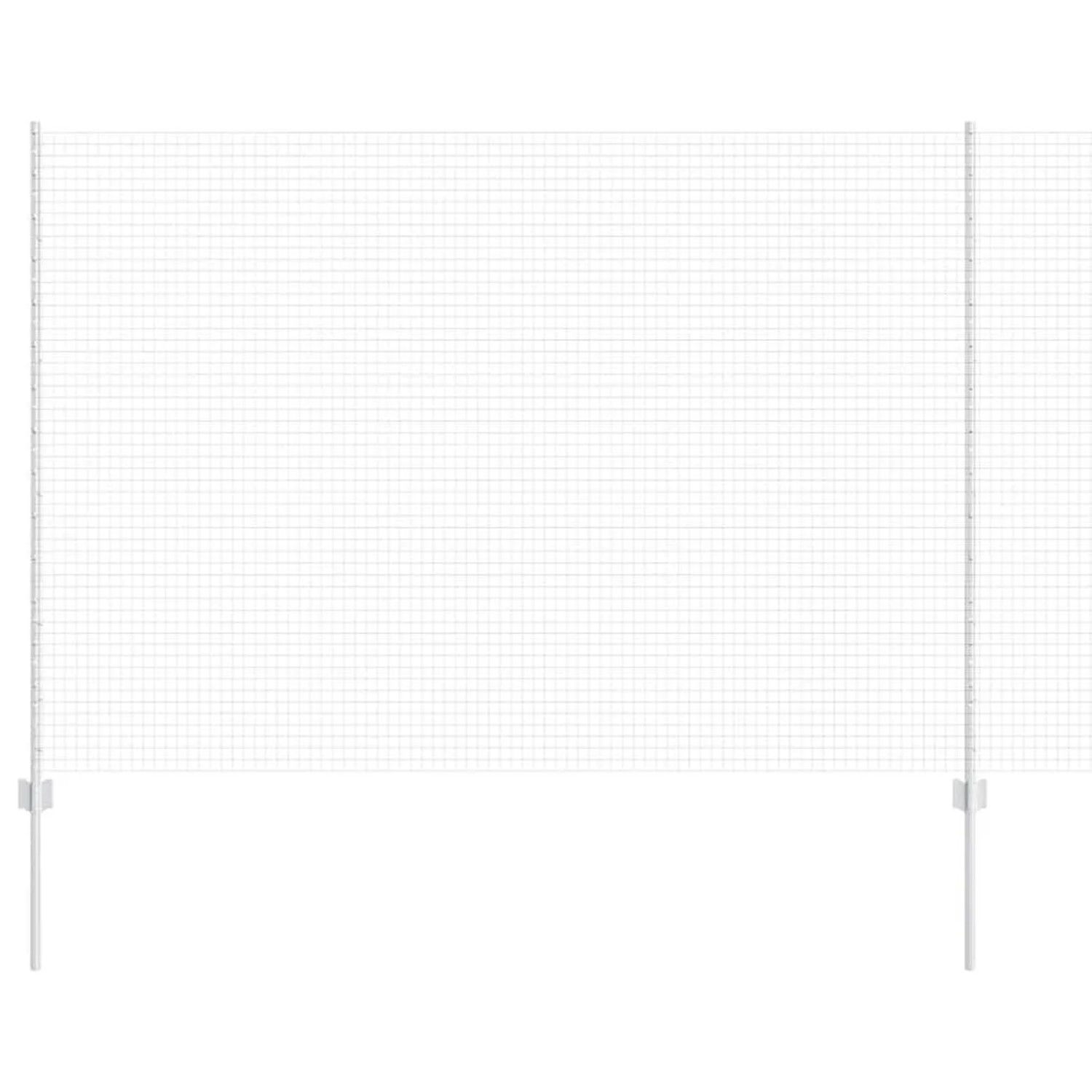 vidaXL Zaun mit Pfosten Silber 1,5 x 50 m Stahl 3336410 günstig online kaufen